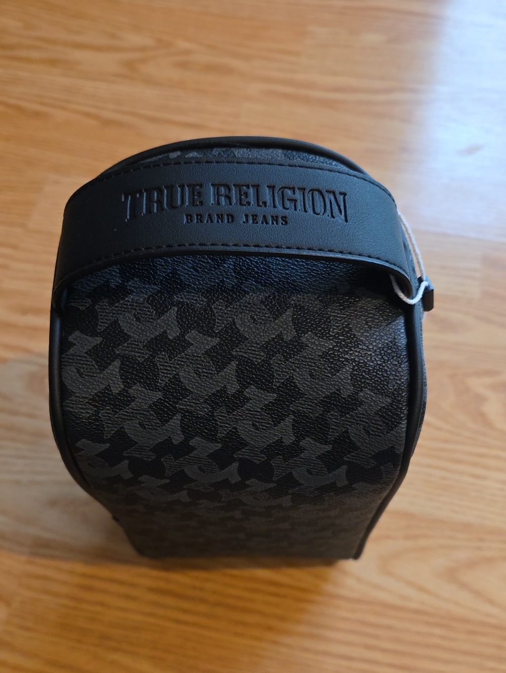 True Religion Black Monogram Travel Toiletry Bag